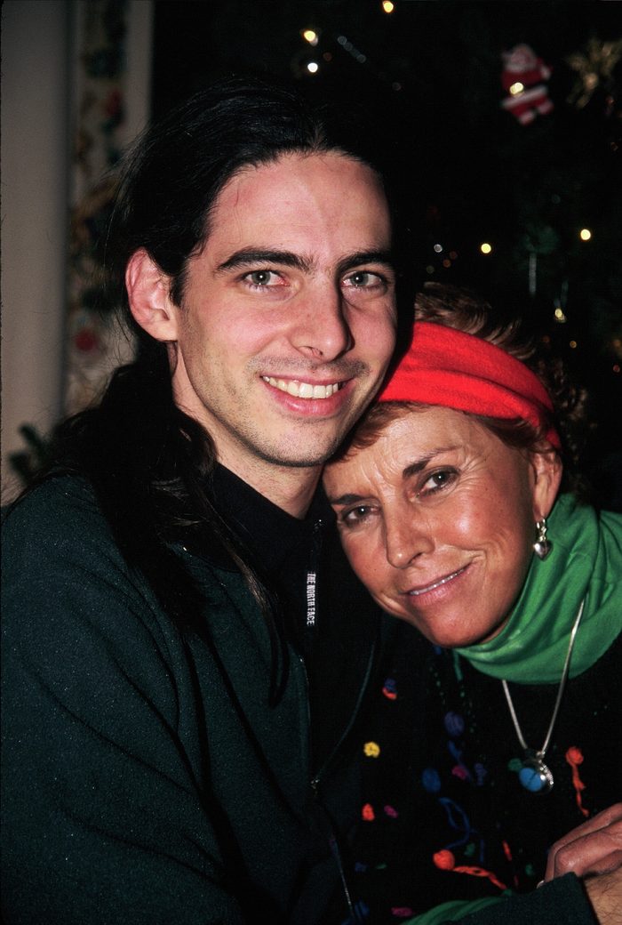 Manley Feinberg II with his mother Pat at Christmas, 1999
