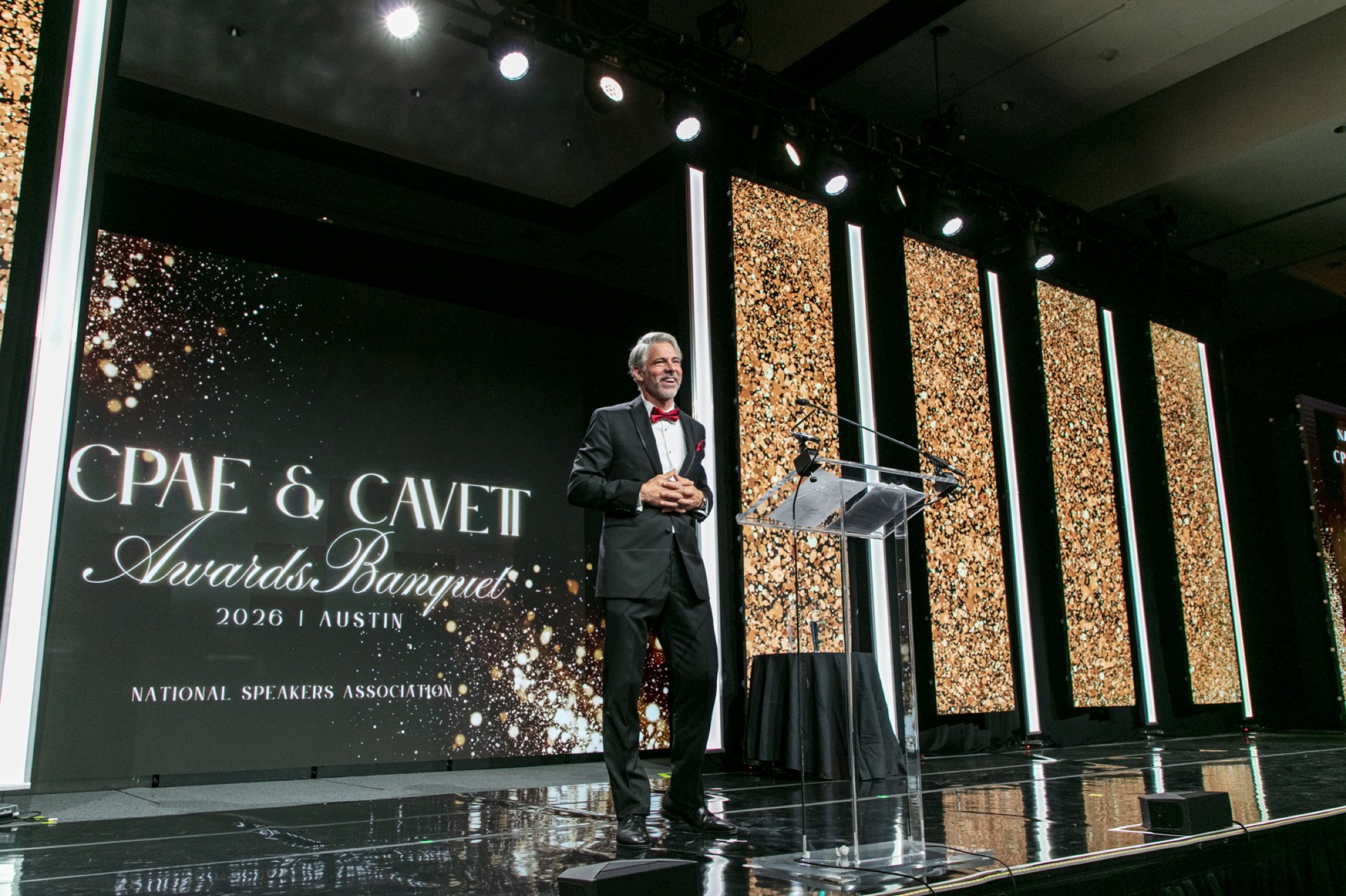 Manley Feinberg II at the CPAE Speaker Hall of Fame induction ceremony, July 2026